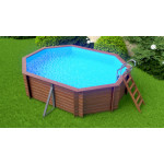 Деревянный сборный бассейн Селенга" 500 х 370 х 115 см от Кристалл глубиной 115 см, овальный морозоустойчивый