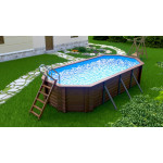 Деревянный сборный бассейн "Ангара" 600 х 250 х 130  см от Кристалл глубиной 130 см, овальный морозоустойчивый