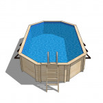 Деревянный сборный бассейн 770 х 400 см "Байкал-3" от Кристалл глубиной 130 см, овальный морозоустойчивый