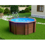 Деревянный сборный бассейн "Ханхой" 250 х 250 х 115  см от Кристалл глубиной 115 см, круглый морозоустойчивый