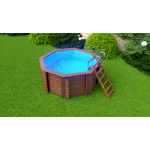 Деревянный сборный бассейн "Ханхой" 250 х 250 х 130  см от Кристалл глубиной 130 см, круглый морозоустойчивый