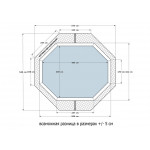 Деревянный сборный бассейн "Киренга" 465 х 370 х 115 см от Кристалл глубиной 115 см, овальный морозоустойчивый