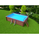 Деревянный сборный бассейн "Китой" 500 х 300 х 130  см от Кристалл глубиной 130 см, прямоугольник морозоустойчивый
