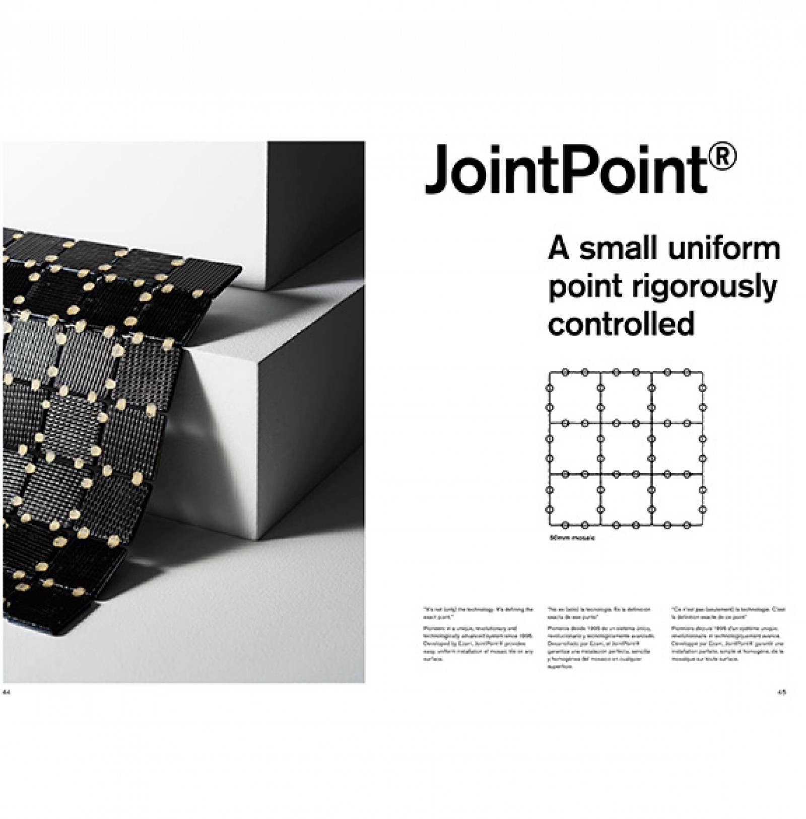 Премиальная мозаика из Испании EZARRI система крепления чипов JointPoint®