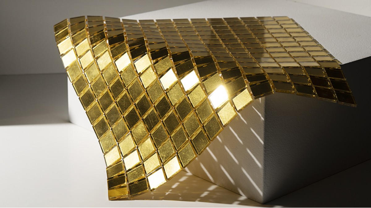 Мозаика стеклянная однотонная Ezarri Gold литое 24-каратное золото