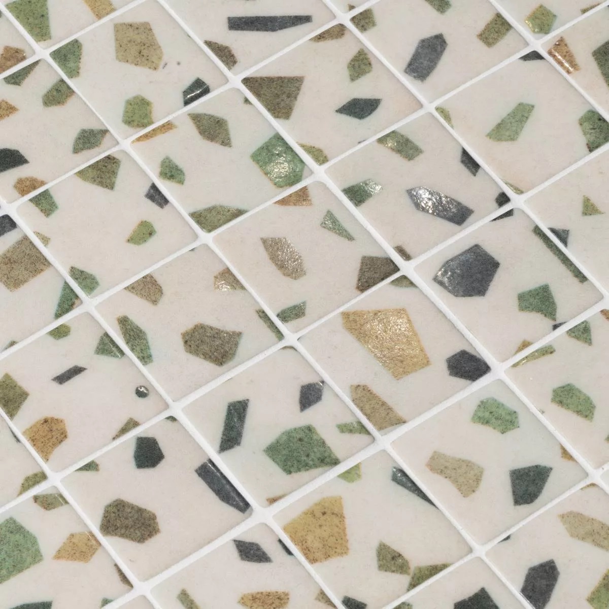 Стеклянная мозаичная смесь Ezarri Terrazzo Greenery 50