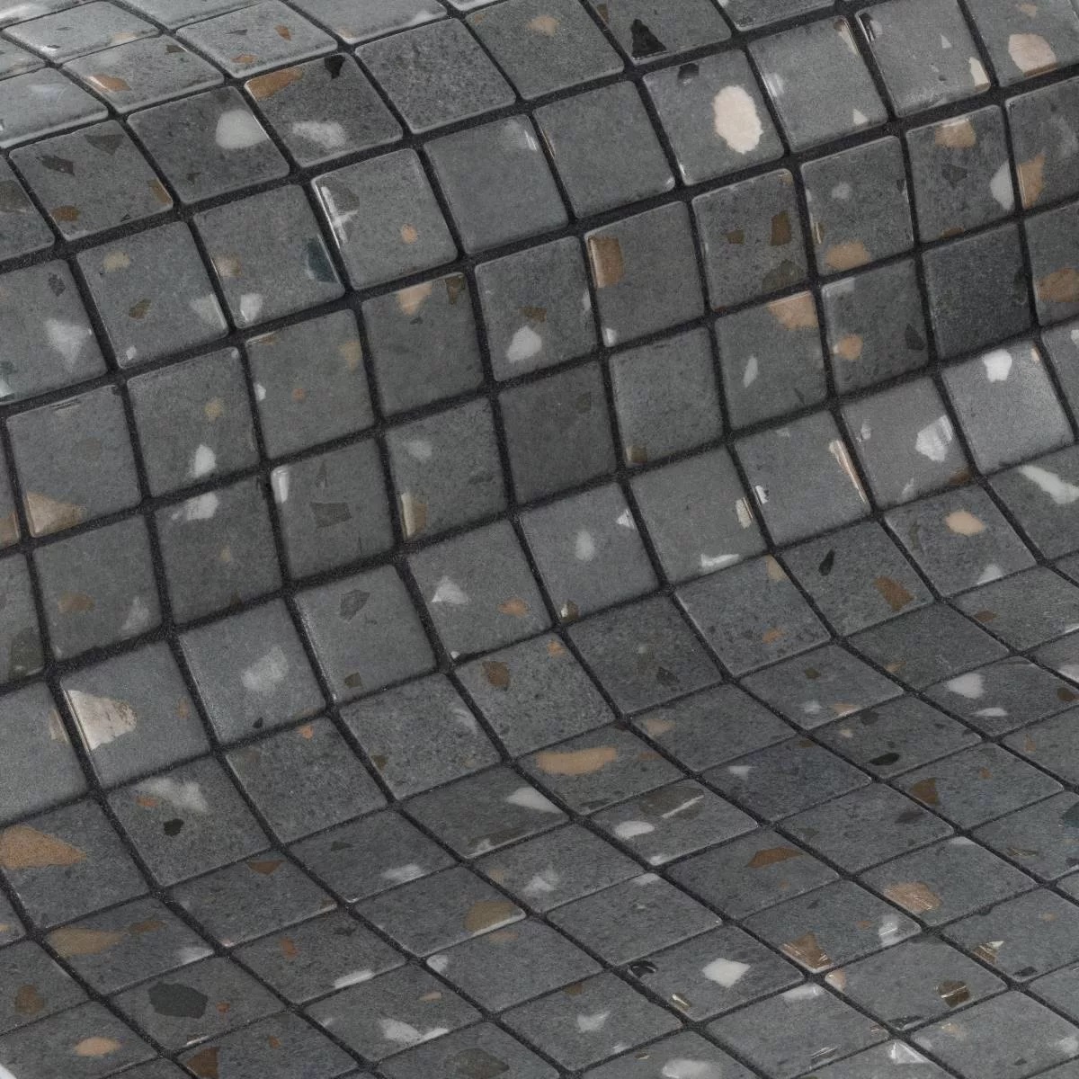 Стеклянная мозаичная смесь Ezarri Terrazzo Grey 25