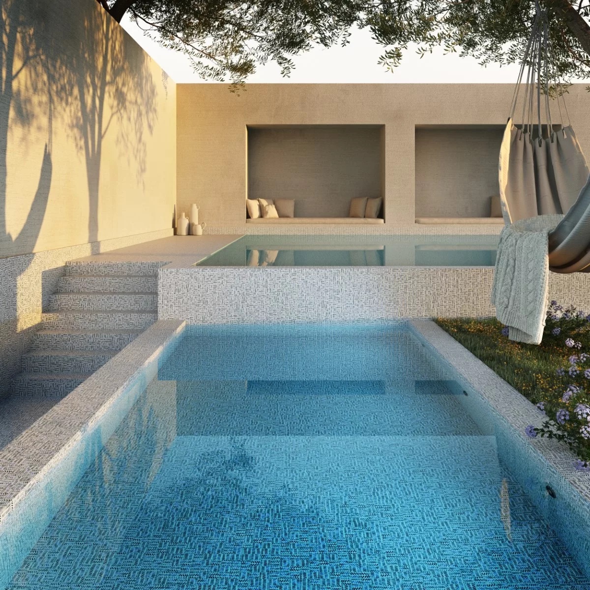 Стеклянная мозаичная смесь Ezarri Aquarelle Strokes 50