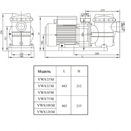 Насос Aquaviva LX STP75M (220В, 8 м3/ч, 0.75HP) с префильтром