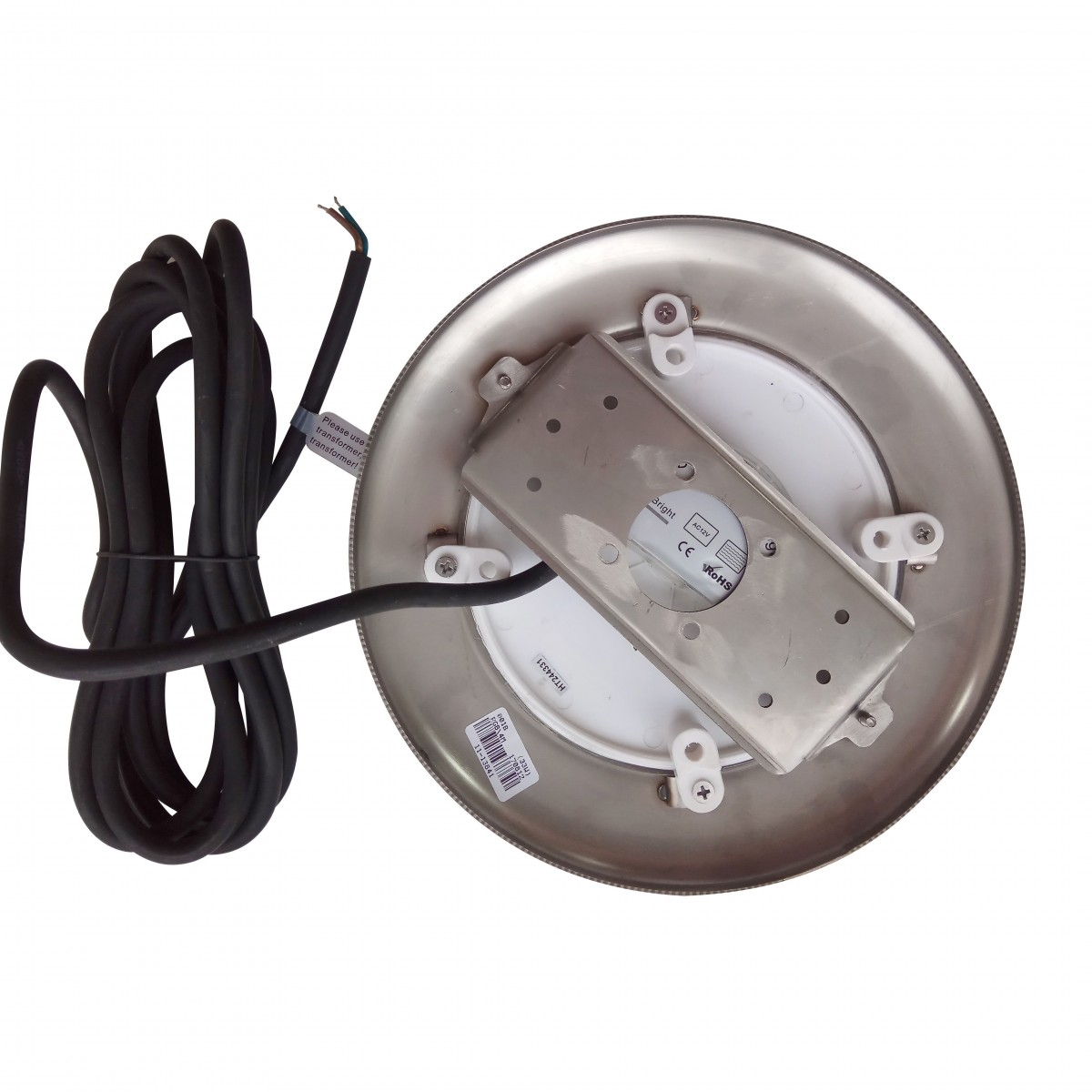 Прожектор светодиодный HT201S 252LED (18 Вт) RGB стальной (AISI-316) + закладная